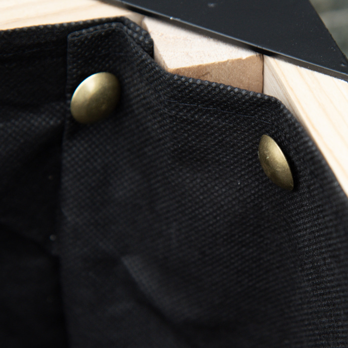 Високий грядок з ящиком для рослин, квітник, горщик для квітів, грядка для трав з тканиною, масивне дерево, сталь, натуральний+чорний колір, розмір 120 x 60 x 74 см