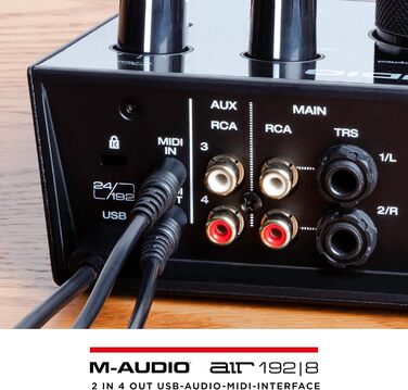M-Audio Air 192|6: USB аудіоінтерфейс для запису в студійній якості (2 XLR/Line входи + софт)