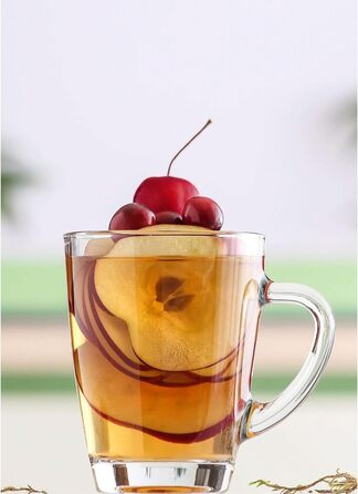 Набір чайних склянок vienberg 6 шт. по 250 мл зі скла, ідеально підходить для гарячих напоїв
