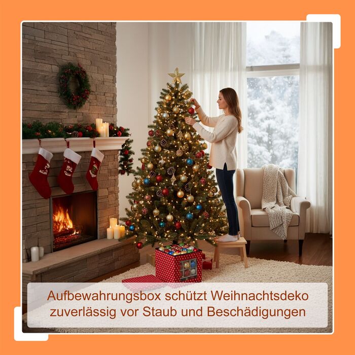 Набір з 3 коробок для зберігання новорічних кулічок Relaxdays