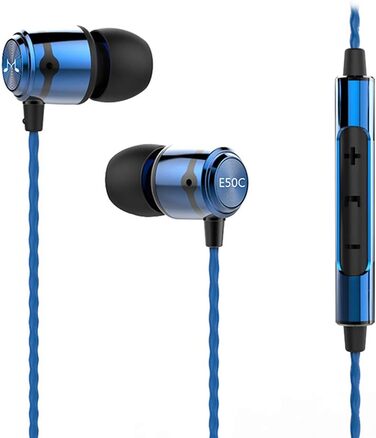 Навушники SoundMAGIC E50C, Hi-Fi стерео, 3.5 мм, Мікрофон, Синій, Дротовий