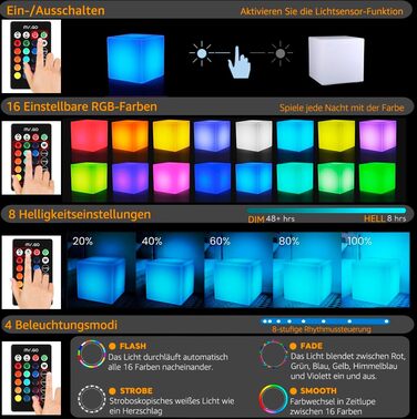 Світлодіодний куб-пуф Mr.Go 12