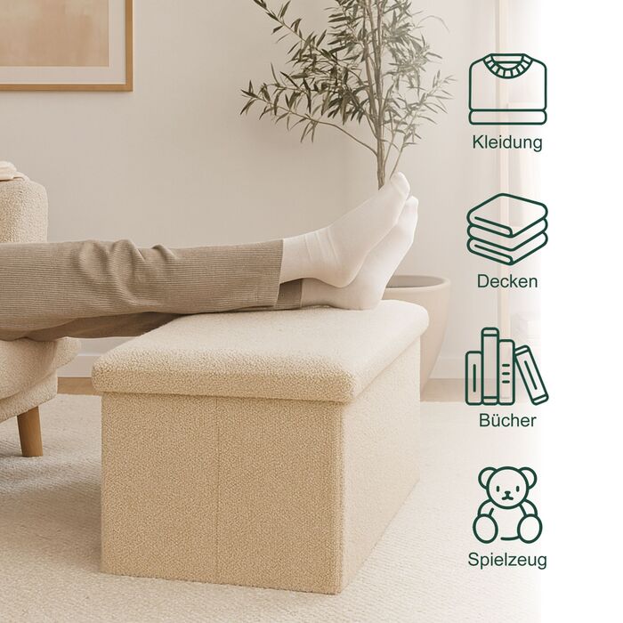 Лавка Relaxdays з м'якої тканини вельвет