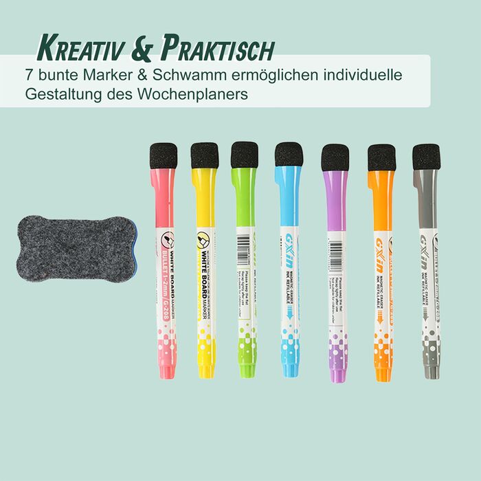 Набір магнітного планувальника тижня Relaxdays A3