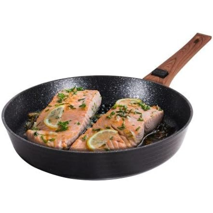 Сковорода Durandal Lgende з кришкою - Сковорода зі знімною ручкою - Сковорода з антипригарним покриттям - Алюмінієві каструлі - Індукційна сковорода (32 см)