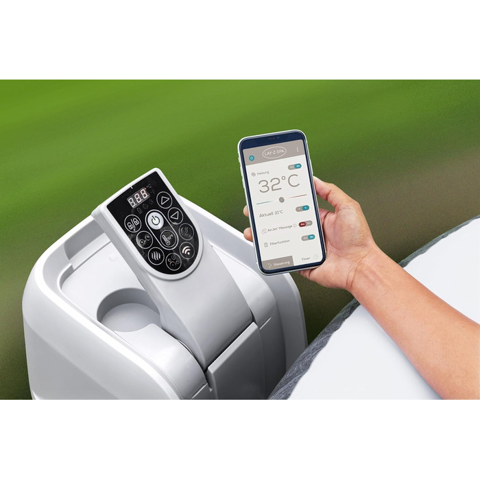 Надувний гідромасажний басейн-джакузі Bestway LAY-Z-SPA XXL WLAN Grenada AirJet, овальний, 270 x 180 x 71 см