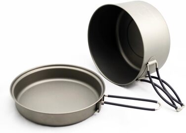 TOAKS Titan: Набір посуду для кемпінгу та хакінгів (1350мл) - сковорода, каструля, миска