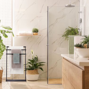 Підставка для рушників Relaxdays з 3-ма підлокотниками, чорного кольору