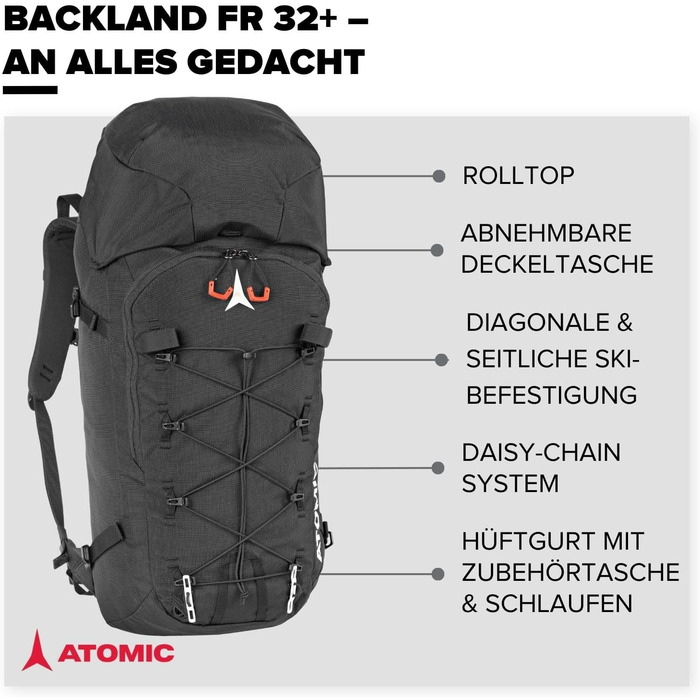 Рюкзак ATOMIC Unisex Backland Fr 24 24 літри чорний