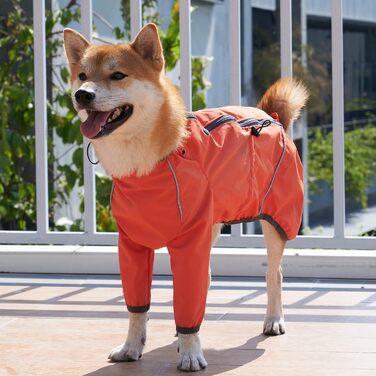 Куртка для собак Водонепроникний макінтош для вулиці (помаранчевий, L)