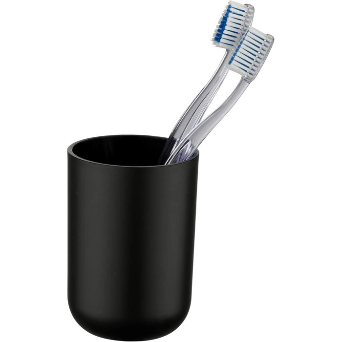 Душова полиця, настінний кошик з високоякісним захистом від іржі, сталь, 26,5 x 47 x 12,5 см, чорний (Duo (Caddy), Комплект із чашкою для зубної щітки Brasil)