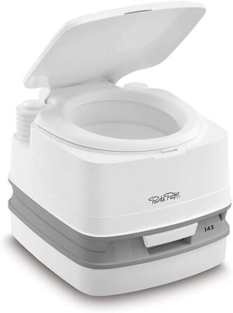 Портативна туалет Thetford Porta Potti 145 Qube, біло-сіра, 330x383x427 мм
