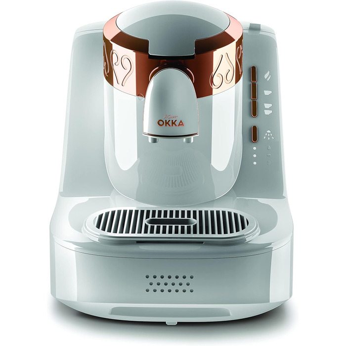 Кавомашина Arzum Okka: автоматична, 3 розміри порцій, самоочищення, 950 мл, білий колір