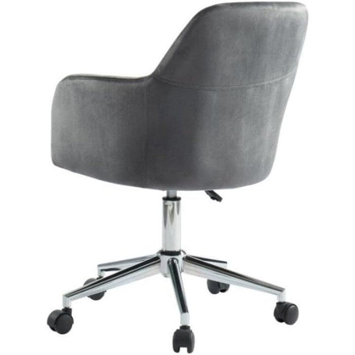 Офісне крісло Eleana - регульована висота, велюр, сірий колір