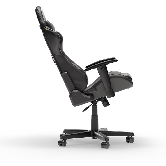 Крісло ігрове DXRacer Formula L чорне, шкіра PVC, ергономічне, для PC геймерів та офісу
