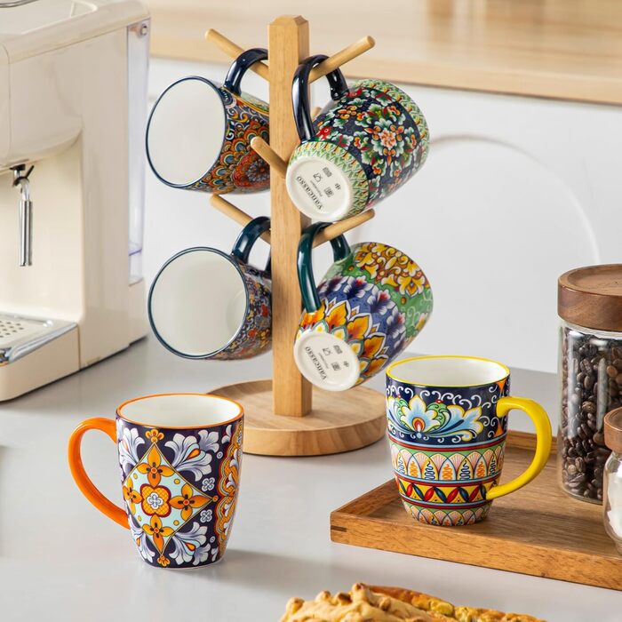 Набір кавових чашок Vancasso 6 шт. SIMI, 360 мл, порцеляна, чайний сервіз на 6 осіб