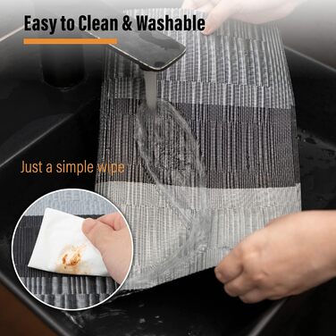 Підставки під тарілки Winknowl: плетений вініл, термоізоляція, набір 4 шт, чорний