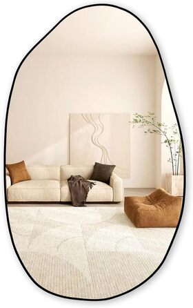 Дзеркало настінне асиметричне GOQELK, 85 x 52 см, декоративне для вітальні, ванної кімнати, спальні