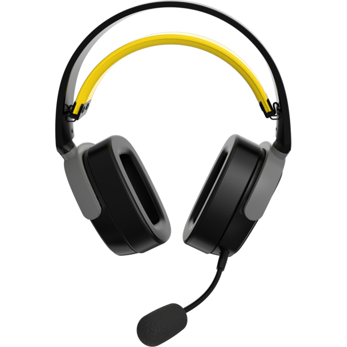 Бездротова ігрова гарнітура Ajazz AHM09 MAX Black Gray Yellow (AHM09-MAX-BGY)