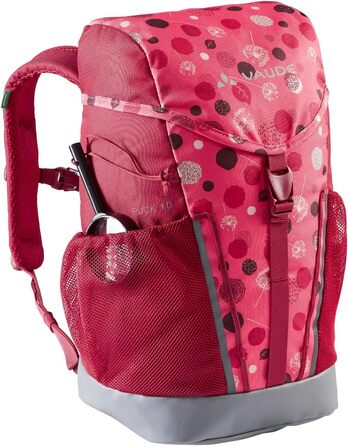 Дитячий рюкзак VAUDE Шайба для хлопчиків і дівчаток, зручний туристичний рюкзак для дітей, стійкий до погодних умов шкільний рюкзак з дощовиком і збільшувальним склом, багато місця для зберігання, синій/затемнення, 10 літрів 10 літрів рожевий/журавлинний