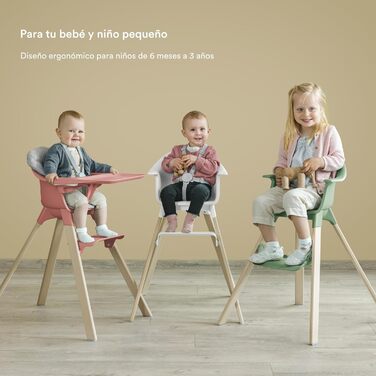 Дитячий стільчик Stokke Clikk Glacier Green з підносом та ременем безпеки – ергономічний, регульований, для дітей 6-36 місяців