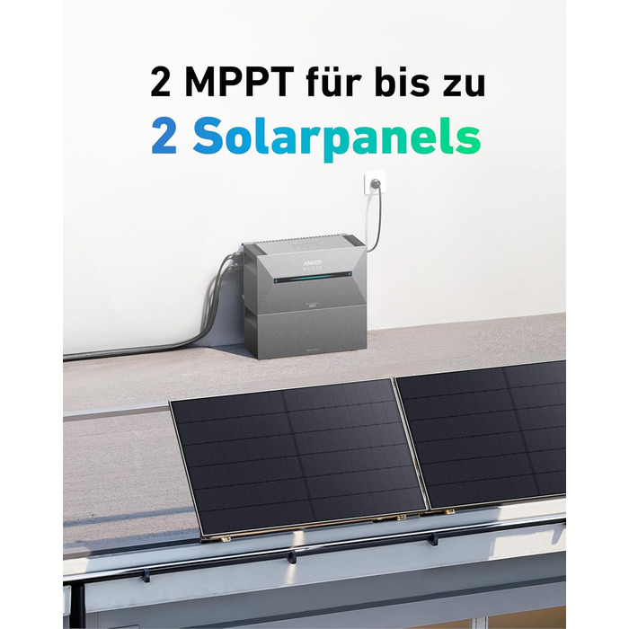 Anker SOLIX: Сонячна електростанція для балкона (890W | 1600Wh) з акумулятором, 2 MPPT, 2 сонячні панелі, 1600Wh, 2x 445W Topcon, кріплення