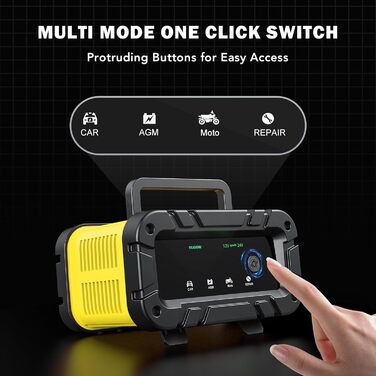 Автоматичний зарядний пристрій для акумуляторів з температурною компенсацією (20A), підходить для авто, вантажівки, мотоцикла, газонокосарки, човна та морських акумуляторів