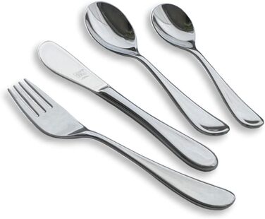 Дитячий столовий прилад Zwilling Filou з гравіюванням (ім'я) 4 шт. від ZWILLING J.A. Henckels, подарунок на хрещення/народження