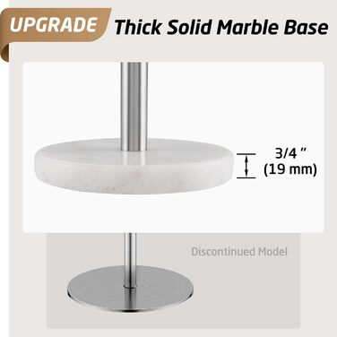 Тримач для паперових рушників KES мармурова підставка, стійкий диспенсер із нержавіючої сталі SUS304, 14 см, KPH100S14B-2