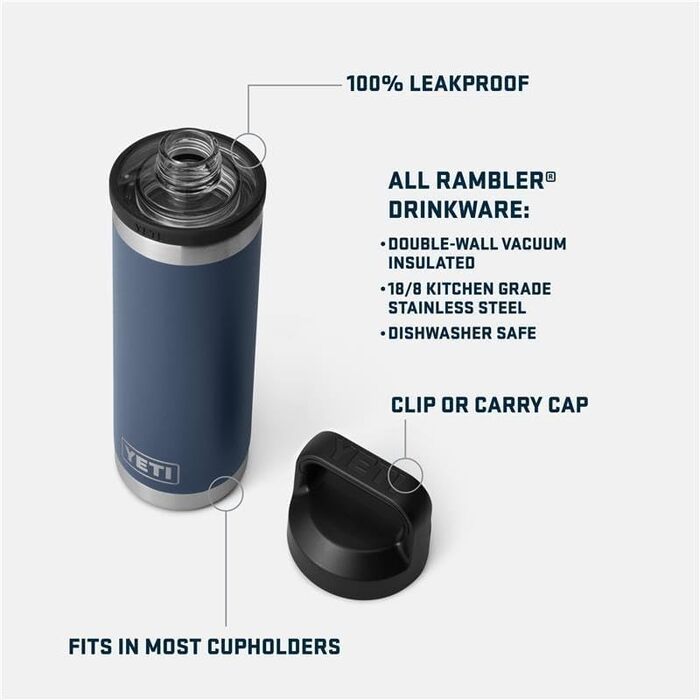Термос YETI Rambler з кришкою Chug, 532 мл (Moon Dust)