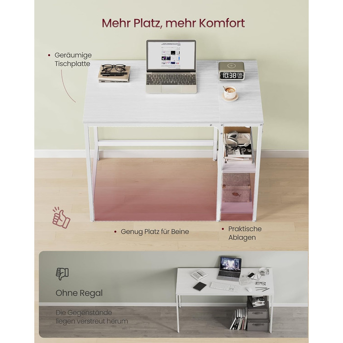 Стол письмовий VASAGLE 100x50x76 см, комп'ютерний, для офісу/дому, вінтажний стиль, коричнево-чорний