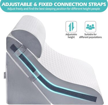 Набір з 4 подушок-валиків ортопедичних з memory foam для спини, для сну, після операції (білий, 3 шт.)