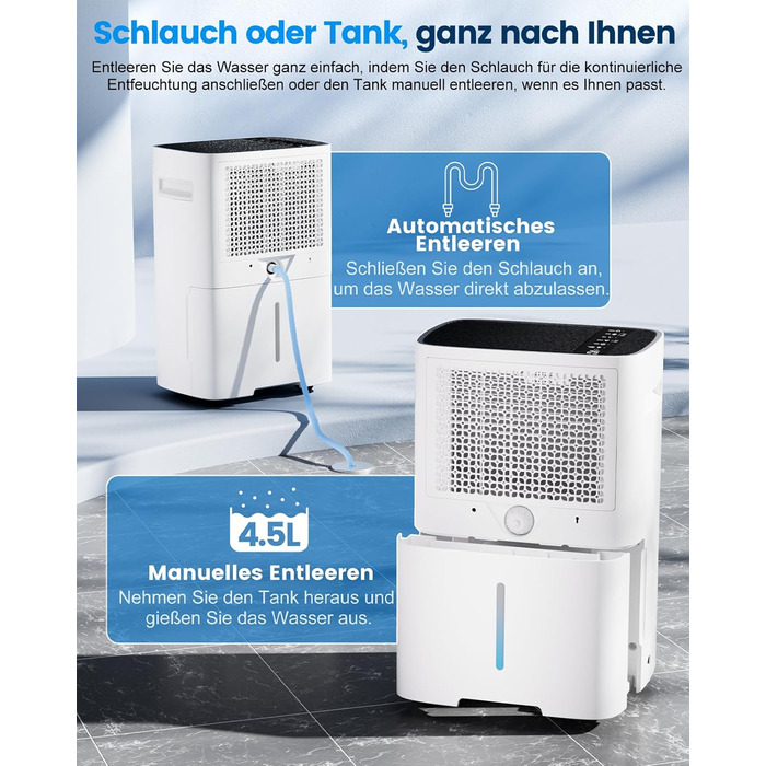 Електричний осушувач повітря 30л/день з LED дисплеєм, таймером та функцією сушіння білизни. Підходить для підвалу, ванної кімнати та квартири. Захист від вологи та плісняви.