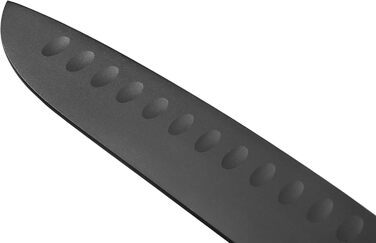 Набір кухонних ножів Wakoli Titanium Noir (5 предметів) з бруском - професійний набір ножів з титанового покриття, нержавіюча сталь, чорний, магнітний бруск, включає ніж Сантоку