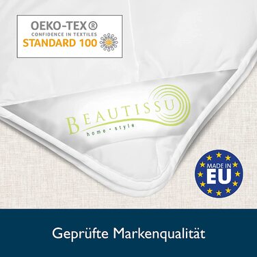 Beautissu Комплект постільної білизни 4 сезони 135x200 см (2 шт.) - Легка літня та тепла зимова ковдра, антиалергенна, дихаюча, BeauNuit JD