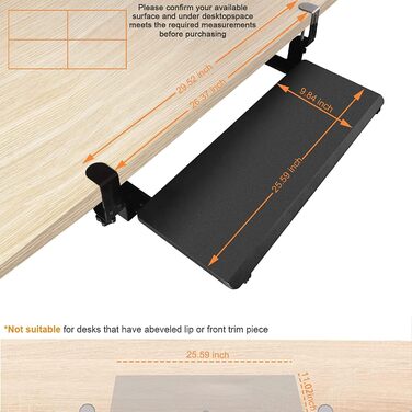 Кріплення для клавіатури BigTron з клемою, чорний колір, нове дизайну