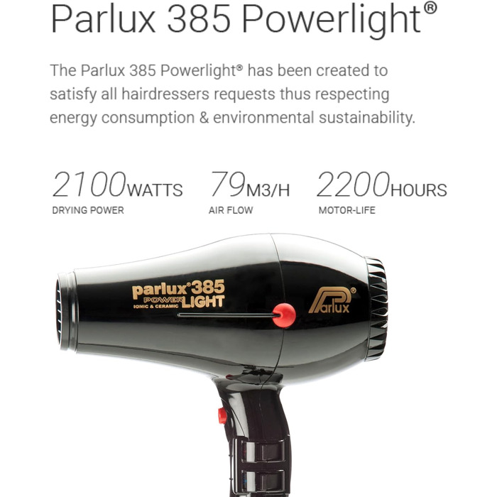 Фен Parlux Powerlight Black від Parlux