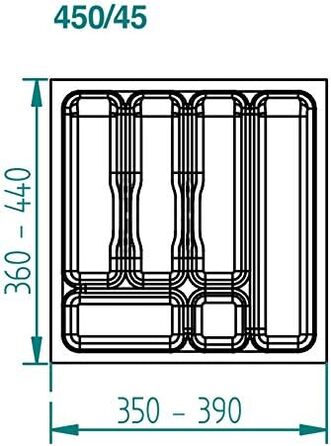 Шухляда для столових приборів stauraum-Shop вставка для столових приборів (Ш. 350-390 мм)