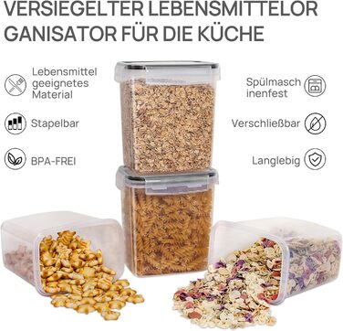 Набір контейнерів для зберігання Vtopmart з кришкою, 32 шт. - герметичні, BPA-free, для борошна, цукру, круп, з ручкою та етикетками