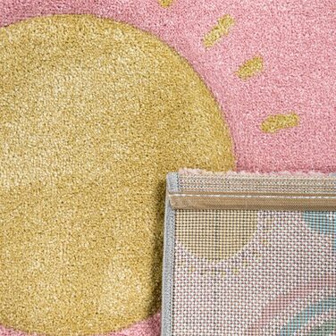 Домашній дитячий килим Paco, килимок для дитячої кімнати, килимок для ігор, райдужні Хмари, рожевий, сірий, білий, Розмір (120 x 170 см)