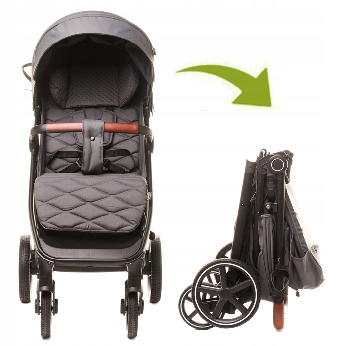 Дитячий прогулянковий візок 4BABY Stinger, алюмінієва рама, гелеві колеса, компактне складання