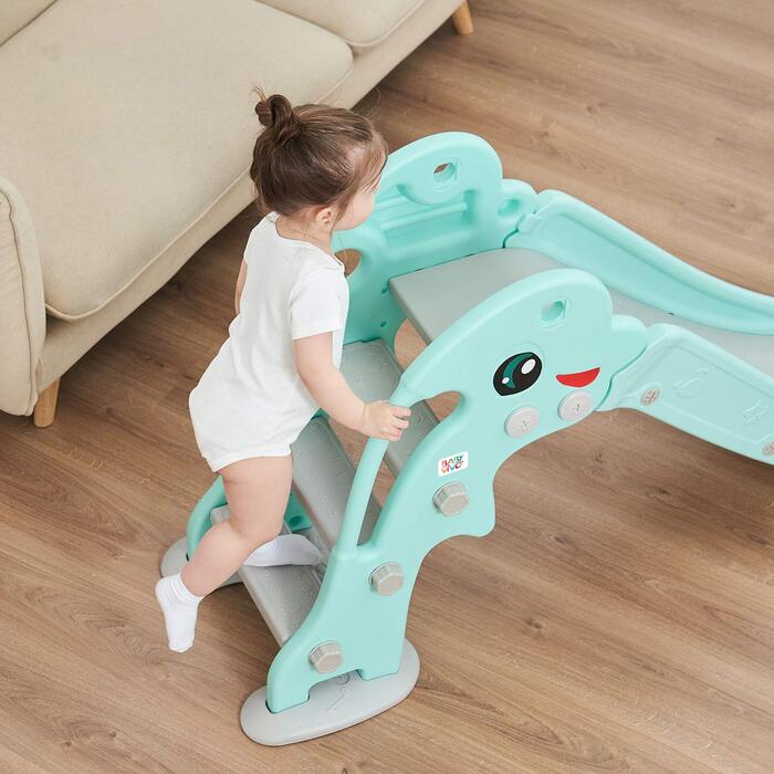 Дитяча гірка Baby Vivo для дому та саду, пластикова, колір кавовий/коричневий, з округлими кутами