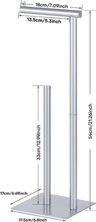 Тримач для туалетного паперу Sunexinlo, окремо стоїть тримач для рулонів паперу, диспенсер для ванної кімнати (сріблястого кольору)