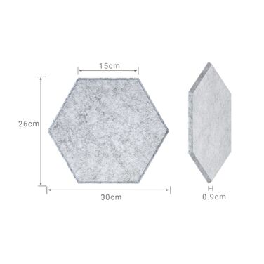 Набір шестикутних акустичних панелей Relaxdays, самоклеючі