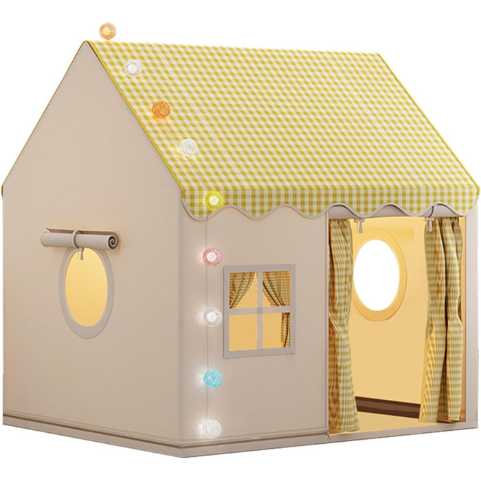 Дитячий намет-халапа для гри вдома | Халапа-замок для дітей, великий намет для ігор у приміщенні, міцний намет для дітей, жовтий колір