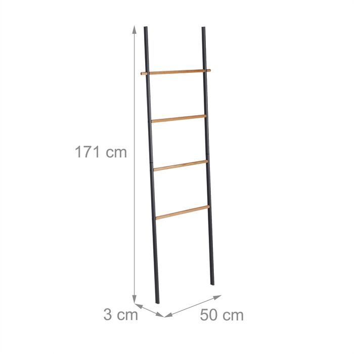 Підставка для рушників дерев'яна та металева Relaxdays