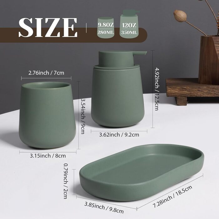 Набір для ванної кімнати блакитного кольору, керамічний аксесуар 3 шт., декоративний набір мильниць, стаканчика для зубної пасти та підставки для прикрас, підходить для ванної, умивальника, готелю