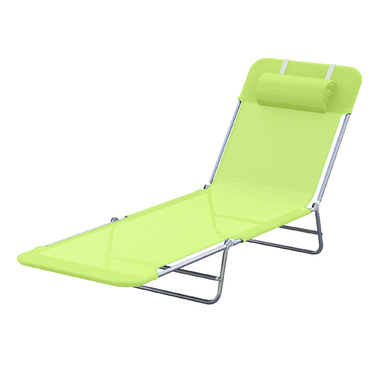Outsunny Sun Lounger Садовий шезлонг Relax Lounger 4 кольори, складний шезлонг для ванни, шезлонг з сошками для саду та балкона