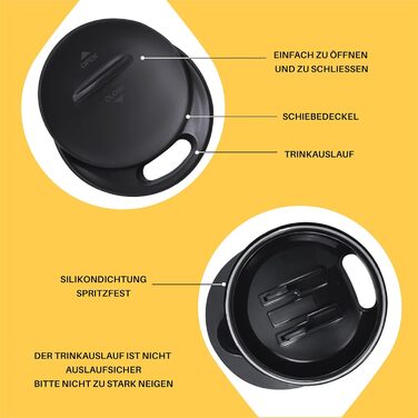 Кружка для кави та чаю Ideus 470 мл (подвійні стінки, нержавіюча сталь, з кришкою)