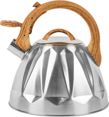 Чайник Karl Hausmann 3L з автоматичним свистком для індукційних, газових та електричних плит (нержавіюча сталь)